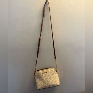 Michael Kors White MK Logo Crossbody Bag (damaged strap)